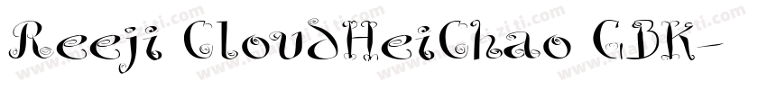 Reeji CloudHeiChao GBK字体转换